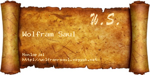Wolfram Saul névjegykártya